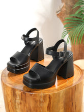 Load image into Gallery viewer, This year's new waterproof platform, super high heels, thick heels, straight buckle sandals, women's open toed shoes for summer
