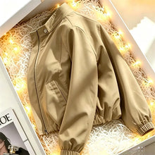 Load image into Gallery viewer, Women's Coat Tops 2026 Spring Autumn New Jacket Fashion Stand Up Collar Short Thin Casual Jacket Tops Assault Outerwear Female
