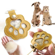 Load image into Gallery viewer, PU Leather Pet Hair Storage Bag Multi-Functional Portable Keychain Pet Memorial Keychain Keepsake Hair Storage for Pet Lovers
