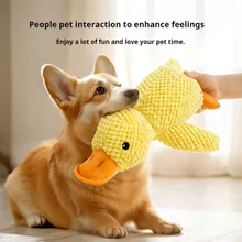 Load image into Gallery viewer, Dog sleeping with a dog hug duck toys to relieve boredom of little yellow duck pet interactive plush doll pet supplies
