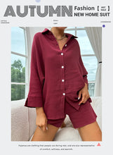 Load image into Gallery viewer, Cotton Button Down Pajama Set
