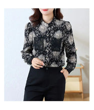 Load image into Gallery viewer, Printed Satin Commuter Shirt Women
