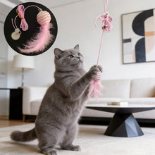 Load image into Gallery viewer, New Type Of Electric Cat Toy with 2 Ropes Smart Hanging Door Auto Swing Feather Toy A Self-entertainment And Cat-teasing Wonder
