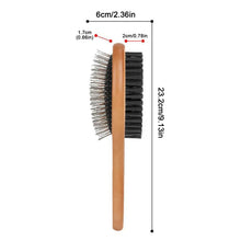 Load image into Gallery viewer, Pet Grooming Brush Double-sided Brush Comb Stainless Steel Needle Bristles Hair Brush Grooming Hair Remover Brush Pet Supplies
