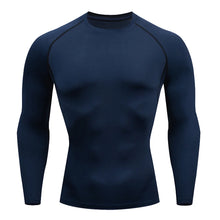 Load image into Gallery viewer, Men Bodybuilding Sports T-Shirt Quick Dry Running Shirt Long Sleeve Compression Top Gym T Shirt Men Fitness Tight Rashgad
