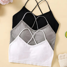 Load image into Gallery viewer, 3PCS/Set Sports Bra Women's Cross Shoulder Strap Sports Bra Yoga Navel Top Gym Fitness Tube Top Breathable Beauty Sexy Bra Back
