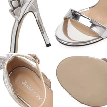 Load image into Gallery viewer, Fashion Women's High Heels Bow Women Sandals Patent Leather Open Toe Party Shoes Buckle Ultra High Heels Women Shoes New Zapatos
