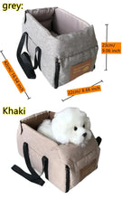 Load image into Gallery viewer, Dog Car Seat Bed Car Central Dog Car Seat Bed Portable Dog Carrier for Small Dogs Cats Safety Travel Bag Dog Accessories
