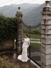 Load image into Gallery viewer, Elegant Mermaid Wedding Dresses Lace Long Sleeves Bridal Gown High Collar Exquisite Corset Party Dress robe de mariée Customized
