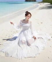 Load image into Gallery viewer, Dresses for Women Summer New Chiffon off-Shoulder Dress White Dress Vestido De Mujer
