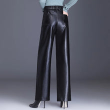 Load image into Gallery viewer, Wide Leg PU Leather Pants

