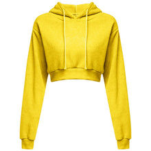 Load image into Gallery viewer, Cropped Hooded Pullover Sweatshirt Women
