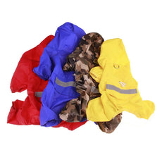 Load image into Gallery viewer, Overalls Style Puppy Rain Coat
