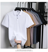 Load image into Gallery viewer, Men's 100% Cotton Polo Shirt - Summer Casual Breathable Tee,19 Colors,Ideal for Golf and Sports,Business Casual,Silk-Like Finish
