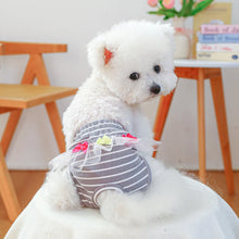 Load image into Gallery viewer, Striped Cotton Puppy Panties Set
