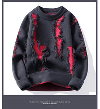 Load image into Gallery viewer, 2026 Winter Fashion worn‑out design Sweater Men Casual Knit Pullovers Mens Thick Warm Loose Knitted Sweaters Streetwear Man
