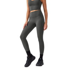 Load image into Gallery viewer, Women's Workout Set: Shock-Absorbing, Pushing-Up, Side-Bust-Control Sports Bra with High-Waisted Peach-Butt Yoga Top
