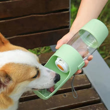 Load image into Gallery viewer, Pet Travel Water Bottle Portable with Food Container Foldable 2in1 Pet Outdoor Bowl Puppy Dog Cat Travel Drinking Food Feeder
