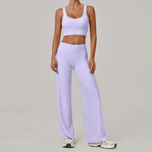 Load image into Gallery viewer, 2PCS Yoga Set Women Yoga Pant Workout Tracksuit Sportswear Gym High Waist Straight Leg Bottoms Fitness Bta Sports Suit XP01
