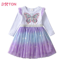 Load image into Gallery viewer, Butterfly Gradient Princess Girls Dress
