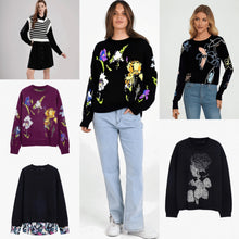 Load image into Gallery viewer, Floral Jacquard Knit Pullover Sweater
