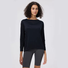 Load image into Gallery viewer, Yoga Long Sleeve Workout Top Running Clothes Physical Shirts &amp; Blouses Top Fitness Loose T-shirt Clothing Sportswear Woman Gym

