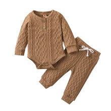 Load image into Gallery viewer, Knitted Baby Autumn Outfit Set
