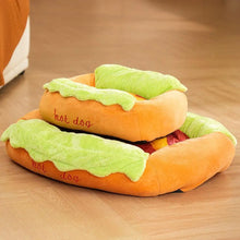 Load image into Gallery viewer, Pet Bed Hot Dog Shaped Dog Lounger Cat Sleeping Cushion Soft Fiber Puppy Warm House Removable Washable Beds for Cats Dogs
