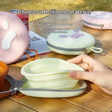 Load image into Gallery viewer, Pet silicone folding bowl dual-purpose water and food feeding bowl outdoor portable folding storage cat pet bowl  Pet supplies

