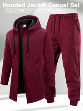 Load image into Gallery viewer, Men's Winter Casual Tracksuit Warm Zip-up Hoodie Jacket Sweatpants Set Daily Sports Jogging Suit Regular Fit Outdoor Sport Suit
