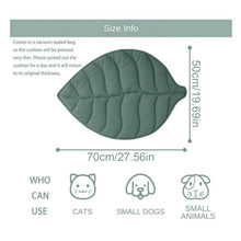 Load image into Gallery viewer, Leaves Shaped Pet Bed Reversible Soft Washable Non Slip Cushion For Cats Dogs Indoor Travel Camping Comfortable Cozy Cooling Mat
