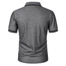 Load image into Gallery viewer, New Men's Short Sleeve Polo Shirts Solid Color Casual T-shirt Summer Trendy Breathable Loose Basic Splice Top Pockets Men Shirts
