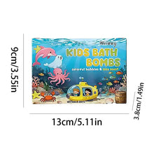 Load image into Gallery viewer, Kids Colorful Bath Bombs, Bath Color Fizzy Spa Balls Gift Set for Kids Bathtub Fun Relaxing Holiday Gift Toys for Kids Toddlers
