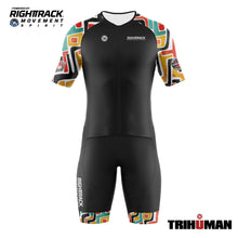 Load image into Gallery viewer, RIGHTTRACK Trisuit Men's Summer Triathlon Race Short Sleeve Skinsuit Clothing Swimming Cycling Running Custom Apparel
