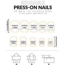 Load image into Gallery viewer, 24PCS Short False Nails With Rose Leaf Design Pressed On The Nails, Glossy Glue, Black Full Coverage Acrylic False Nails
