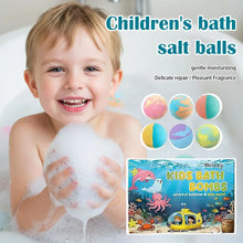 Load image into Gallery viewer, Kids Colorful Bath Bombs, Bath Color Fizzy Spa Balls Gift Set for Kids Bathtub Fun Relaxing Holiday Gift Toys for Kids Toddlers
