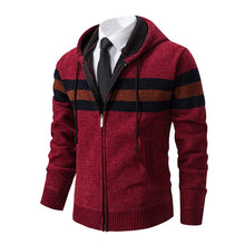 Load image into Gallery viewer, Hooded Knit Sweater Coat with Fleece Lining
