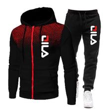 Load image into Gallery viewer, Mens Tracksuits+Sweatpants Two Pieces Suits 2025 Winter Print Zipper Hooded Sweatshirt Casual Fitness Jogging Sports Pants Sets
