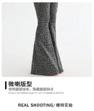 Load image into Gallery viewer, ZHEJIN Leopard Jumpsuit Women Flare Leg Yoga Romper Backless Criss Cross Workout Bodysuit Scrunch Butt Lift Gym Fitness Wear
