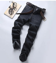 Load image into Gallery viewer, Men Fashion Straight Jeans Men 2025 New Stretch Slim Fit Pants Comfortable Soft Business Denim Trousers Male Brand Clothing

