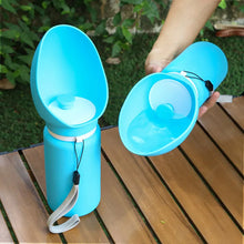 Load image into Gallery viewer, Pet Travel Water Bottle: Collapsible Dog Water Dispenser with Drinking Tray - Portable Leak-Proof Outdoor Hydration Solution
