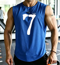 Load image into Gallery viewer, SPORTS 7 New Men Tank Tops Sleeveless Shirt Polyester Mesh Material Quick Dry Breathable Men Workout Fitness Basketball Top Tee
