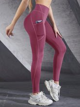 Load image into Gallery viewer, New High Waist Women's Leggings Stretch Yoga Pants Tights With Pockets Push Up Fitness Running Sportswear Solid Color Pants
