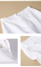 Load image into Gallery viewer, Women's Shorts Cotton Linen High Waisted Short Pants Casual Loose Solid Purple Button Summer Shorts for Women
