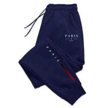 Load image into Gallery viewer, Stylish high-grade sweat joggers for city men, unique Paris print, multi-scene trousers for travel, sports and home leisure.
