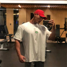 Load image into Gallery viewer, High Qualit gyms T shirt Men Bodybuilding print loose T-shirt Workout Fitness Tees Men Clothing cotton Short Sleeve Sports Shirt
