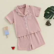 Load image into Gallery viewer, Waffle Pajama Shorts Set
