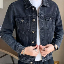 Load image into Gallery viewer, Black Y2K Denim Jacket
