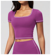 Load image into Gallery viewer, Yoga Shirts Women Sports T-Shirts Fitness Yoga Short Sleeve Gym Workout Top Running Active Shirts Female Push Up Sports T-shirts
