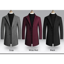 Load image into Gallery viewer, Slim Wool Blend Long Coat
